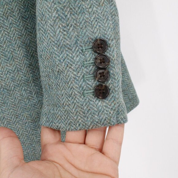 NWT J Crew Parke Blazer Womens 0 Moon British Herringbone Wool One Button green - Picture 5 of 14